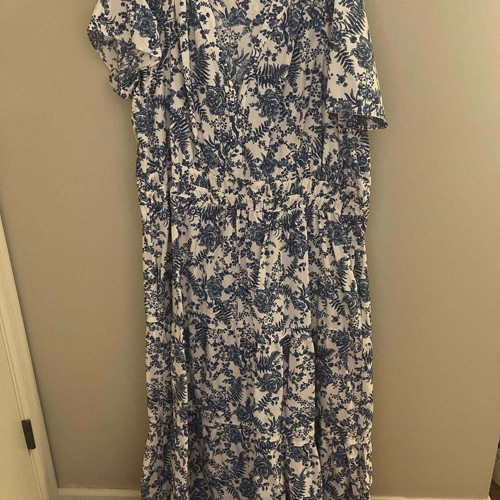 Anthropologie Somerset Blue Floral Dress